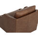 Orwell Cognac Leather Swivel Lounge Chair